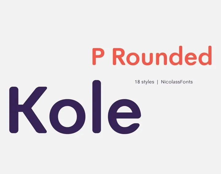 Kole P Rounded Font
