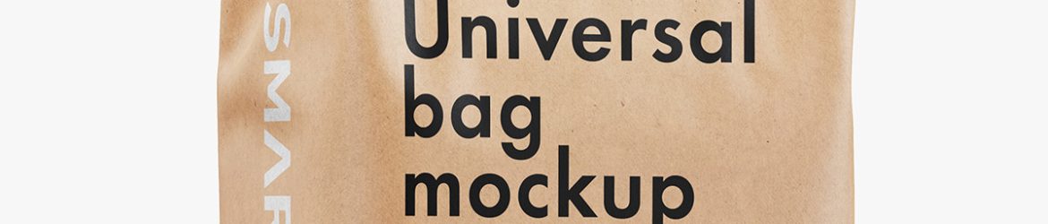 Kraft paper bag mockup