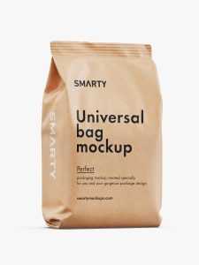 Kraft paper bag mockup