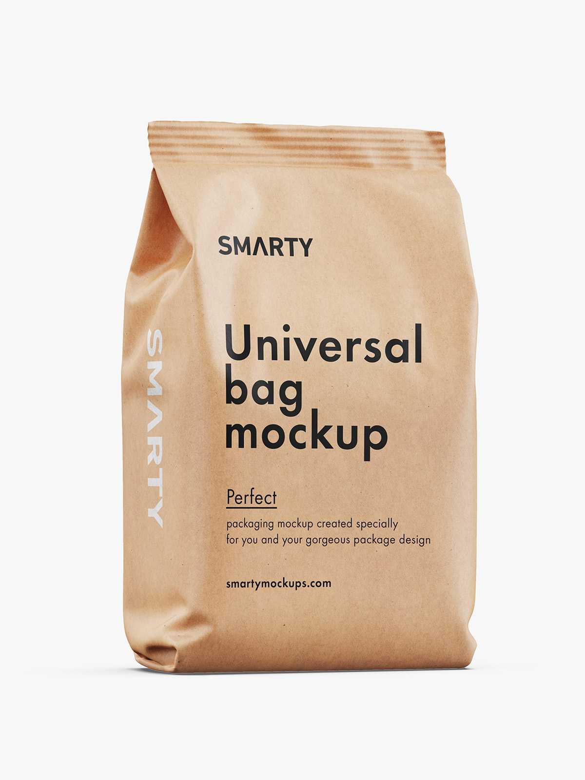 Kraft paper bag mockup