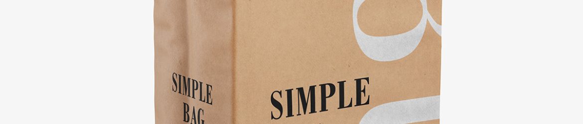 Kraft paper coffee bag mockup Kraft paper coffee bag mockup