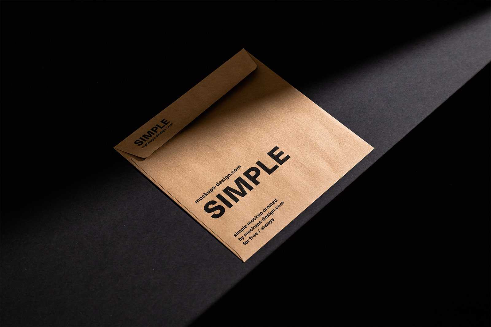 Kraft paper envelope mockup