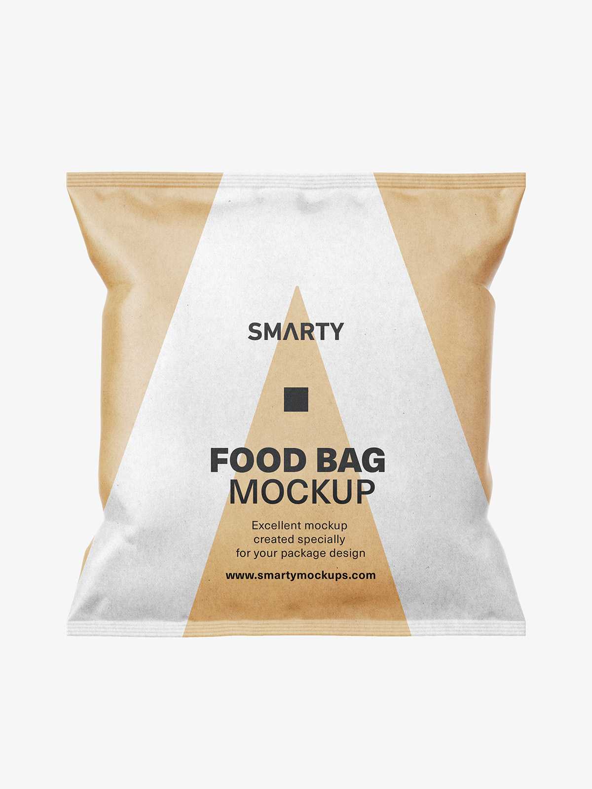 Kraft paper food bag mockup