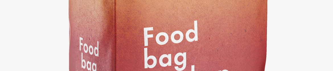 Kraft paper food bag mockup