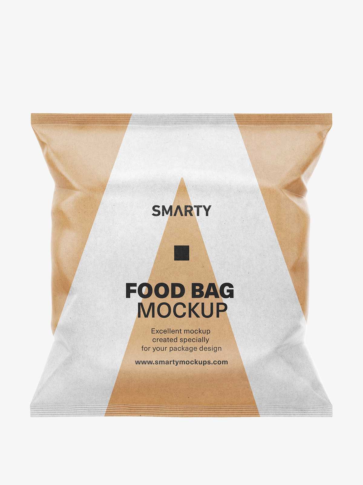Kraft paper food bag mockup
