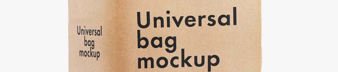 Kraft paper food pack mockup Kraft paper food pack mockup