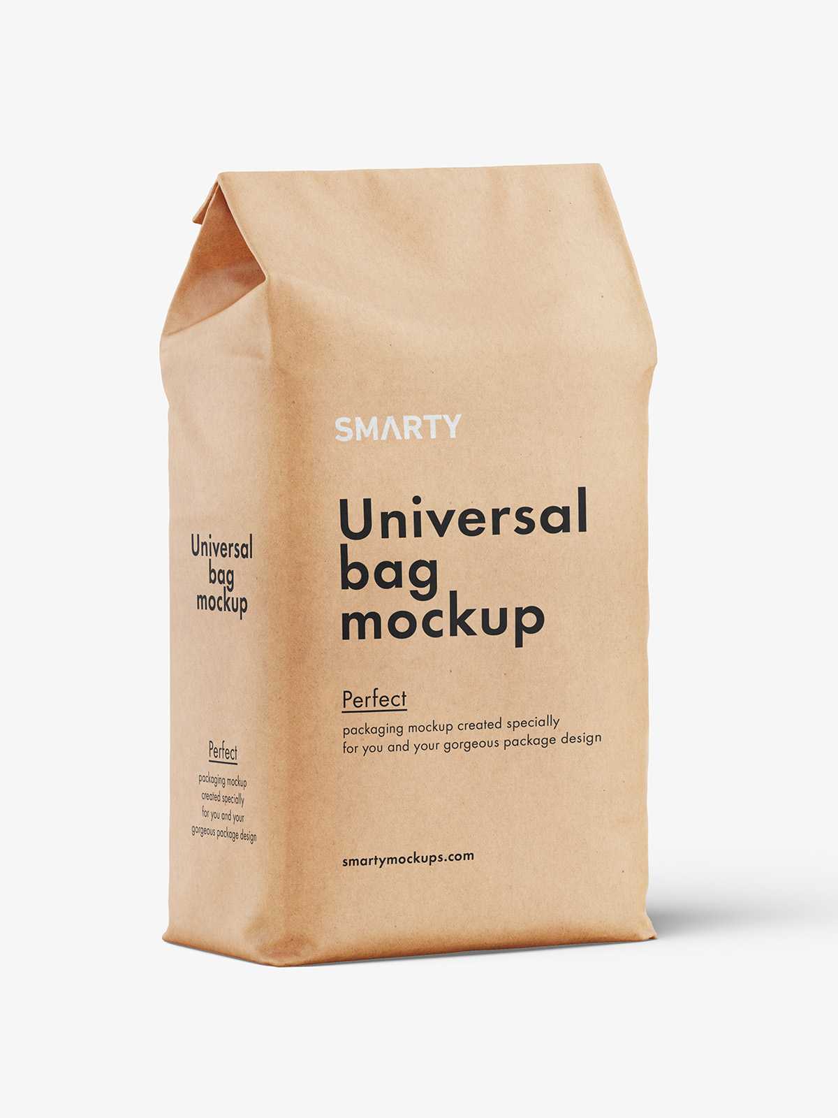 Kraft paper food pack mockup