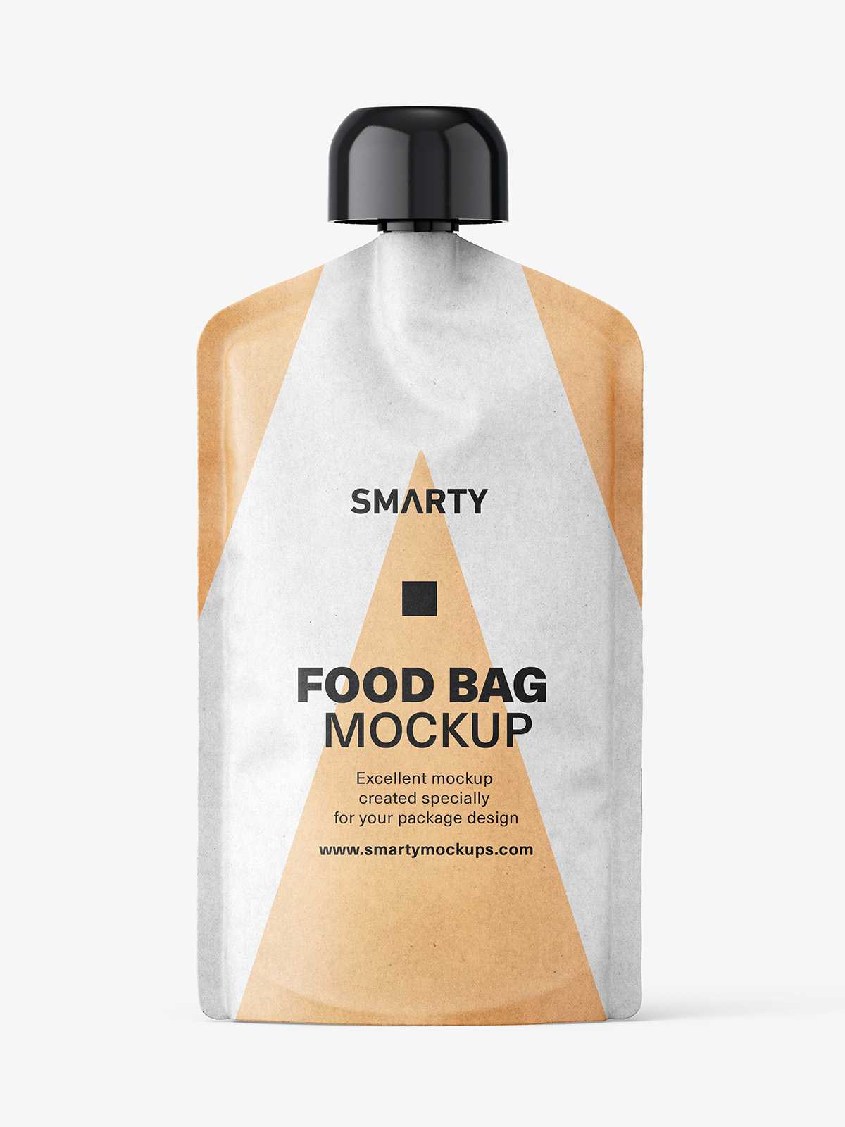 Kraft paper food sachet mockup