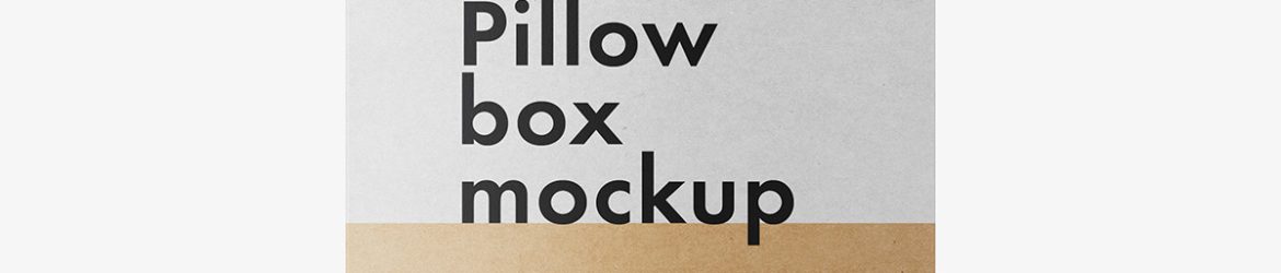 Kraft paper pillow box mockup