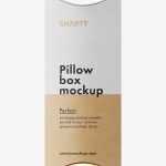 Kraft paper pillow box mockup