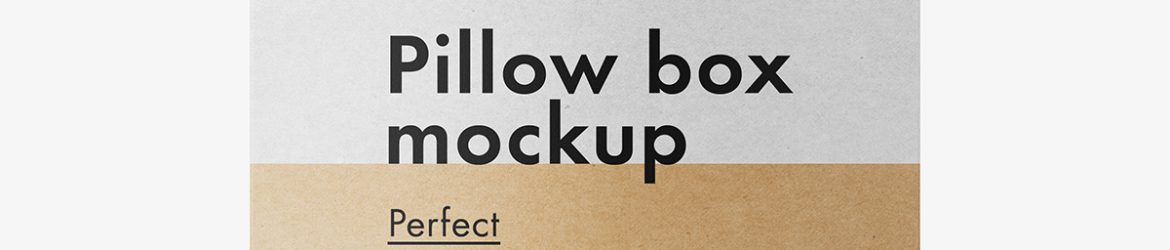 Kraft paper pillow box mockup