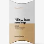 Kraft paper pillow box mockup
