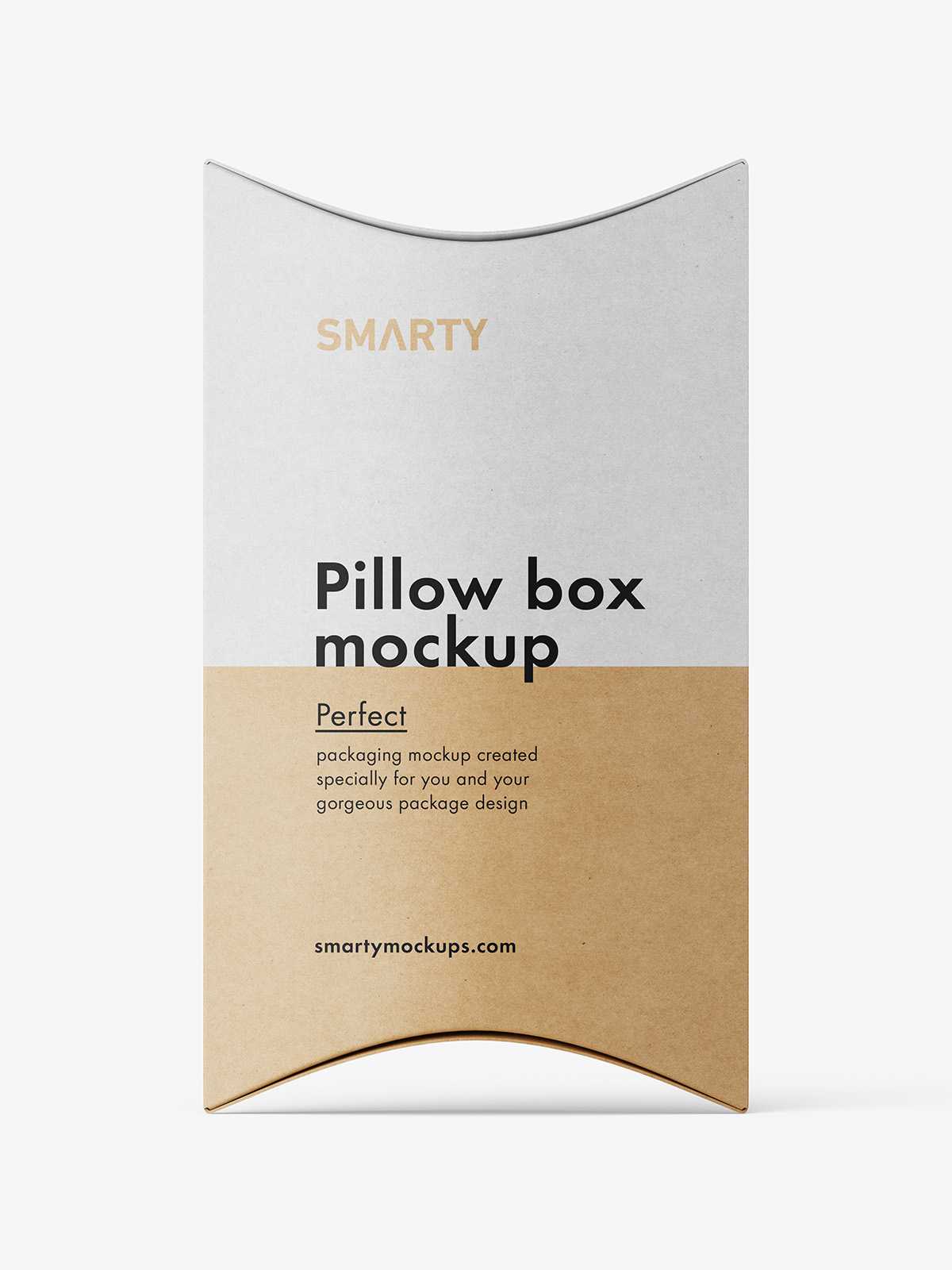 Kraft paper pillow box mockup