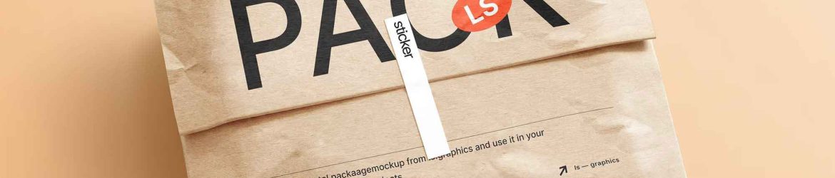 Kraft Paper Postal Package Mockup (PSD)