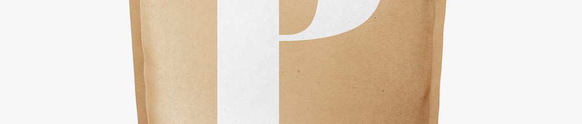 Kraft paper pouch mockup