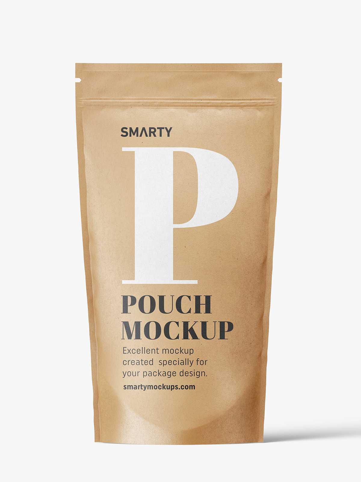 Kraft paper pouch mockup