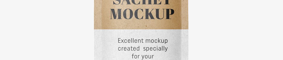 Kraft paper pouch mockup