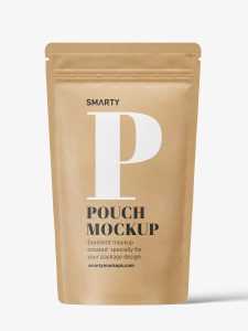 Kraft paper pouch mockup