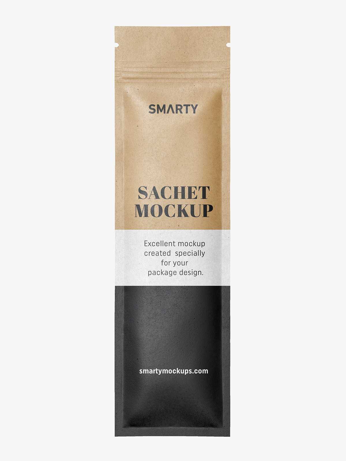 Kraft paper pouch mockup