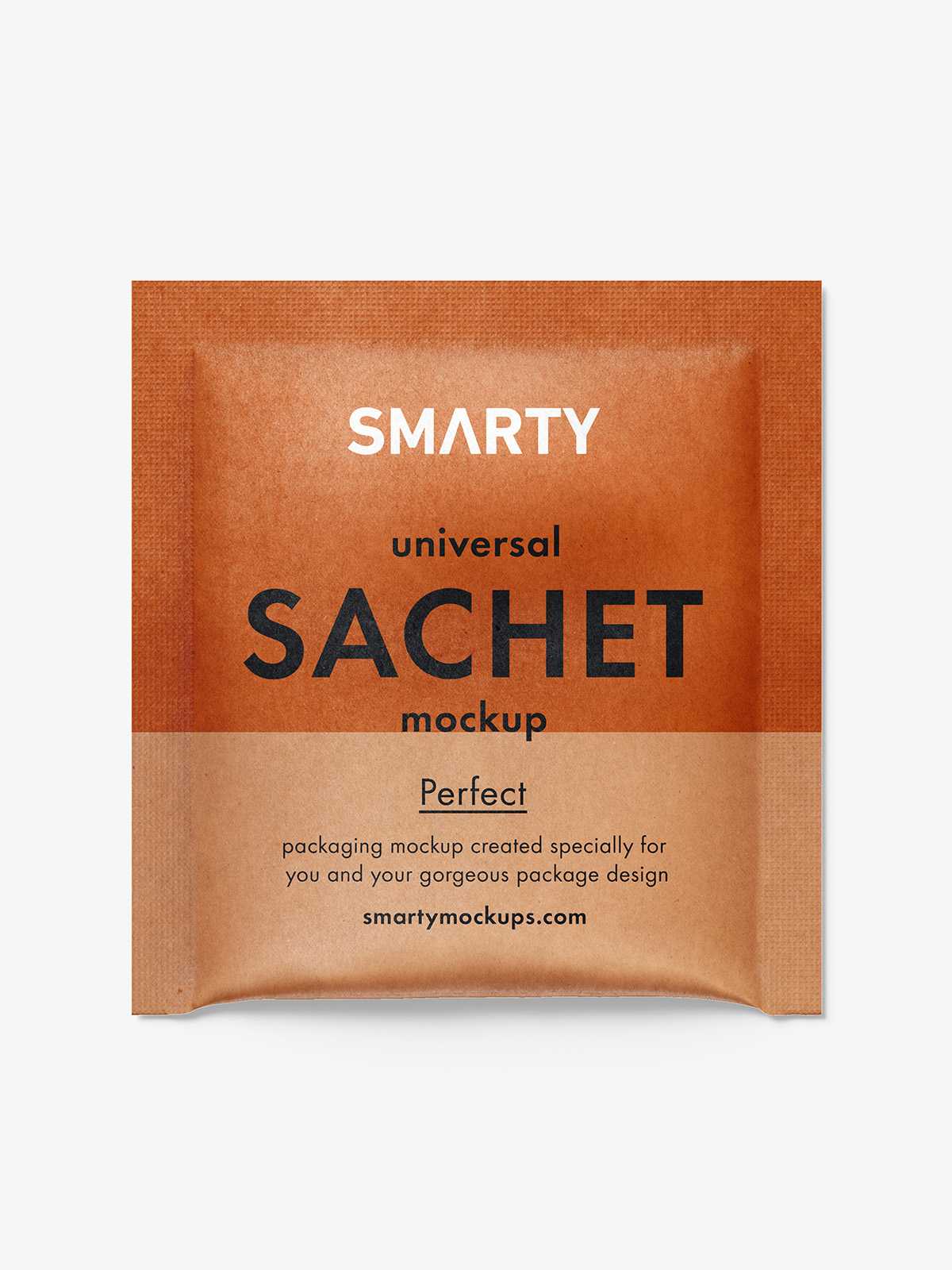 Kraft paper sachet mockup