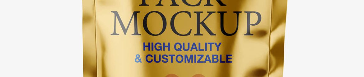 Kraft paper stand-up pouch mockup