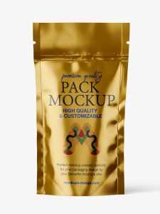 Kraft paper stand-up pouch mockup