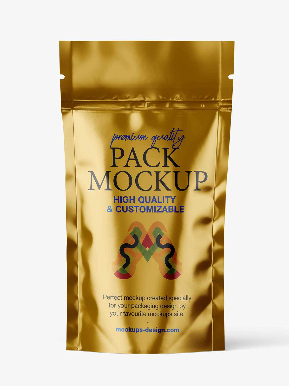 Kraft paper stand-up pouch mockup