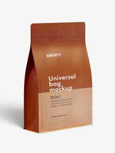 Kraft paper standpouch mockup