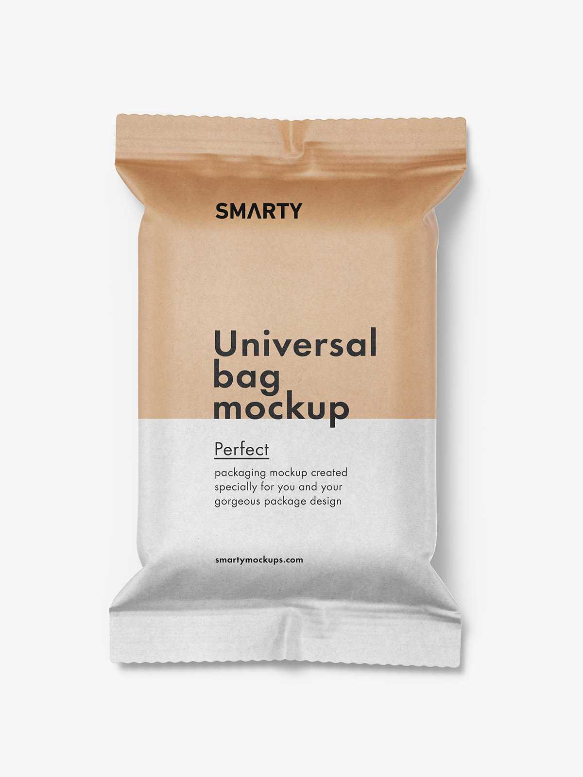 Kraft paper wipes pack mockup