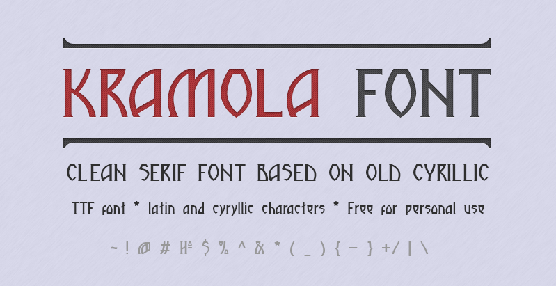 Kramola font