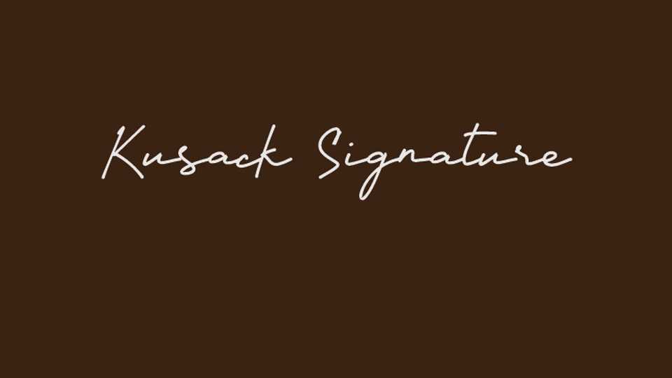 Kusack Signature Font › Fontesk