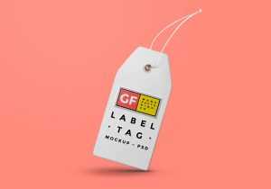 Label Tag Mockup PSD