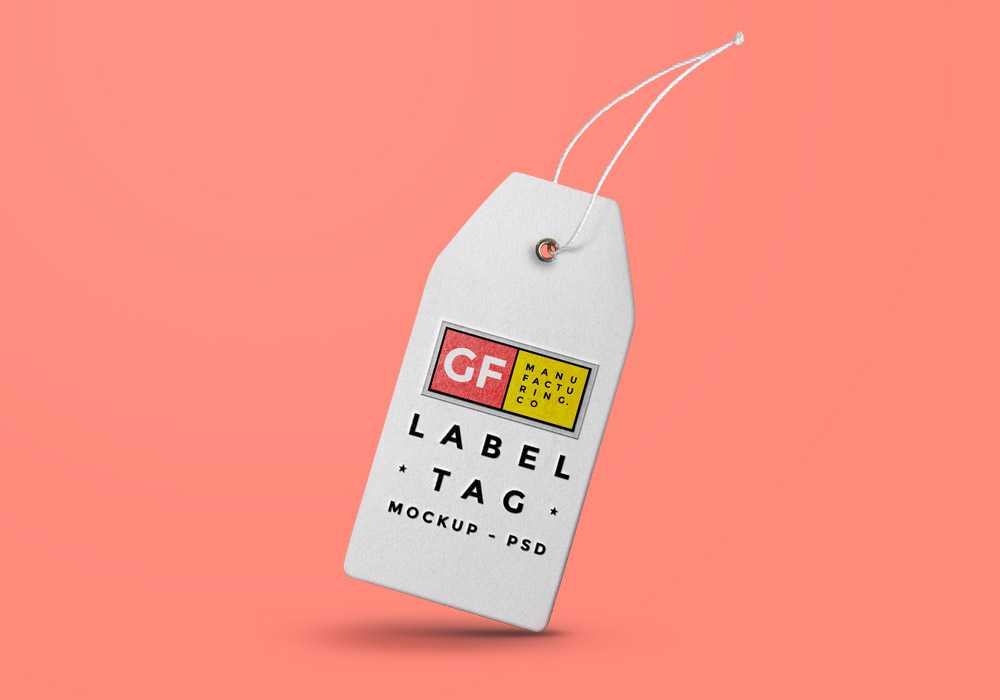 Label Tag Mockup PSD