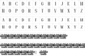 Mapa de caracteres da fonte Labella Font