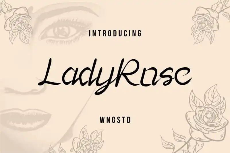 Lady Rose Calligraphy Typeface