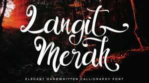 Langit Merah Script Font › Fontesk