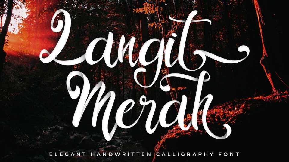 Langit Merah Script Font › Fontesk