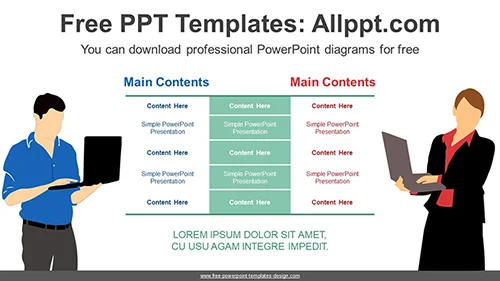 Laptop Comparison PowerPoint Diagram