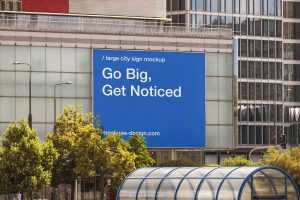 Large city banner mockup