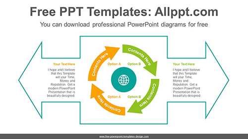 Large double-headed arrow PowerPoint Diagram Template