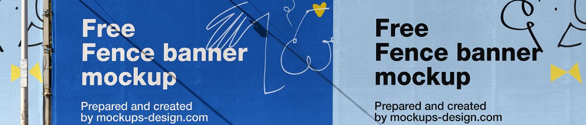 Large fence banner mockup