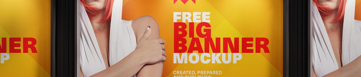 Large format banner mockup - Instant Download