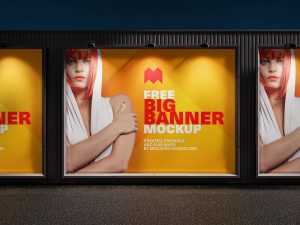 Large format banner mockup - Instant Download