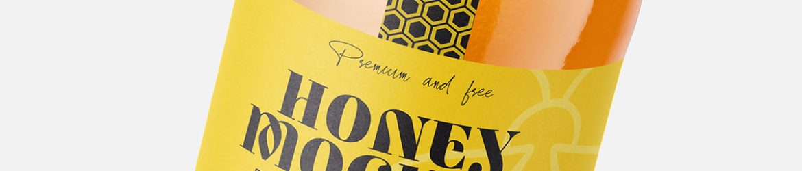 Large honey jar mockup