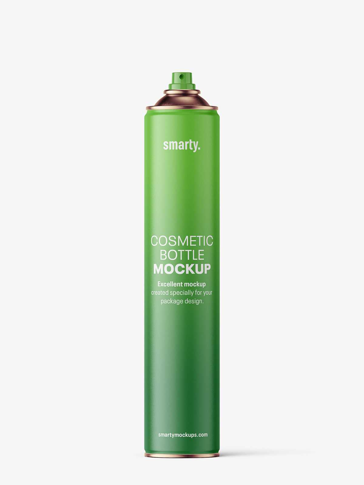Large matt spray bottle mockup
