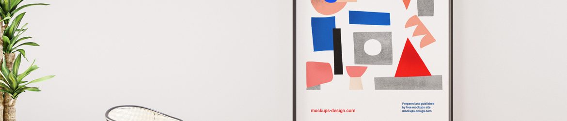 Large poster in a room mockup - Instant Download
