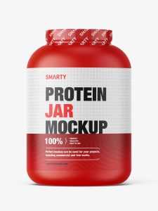 Large protein jar mockup / matt