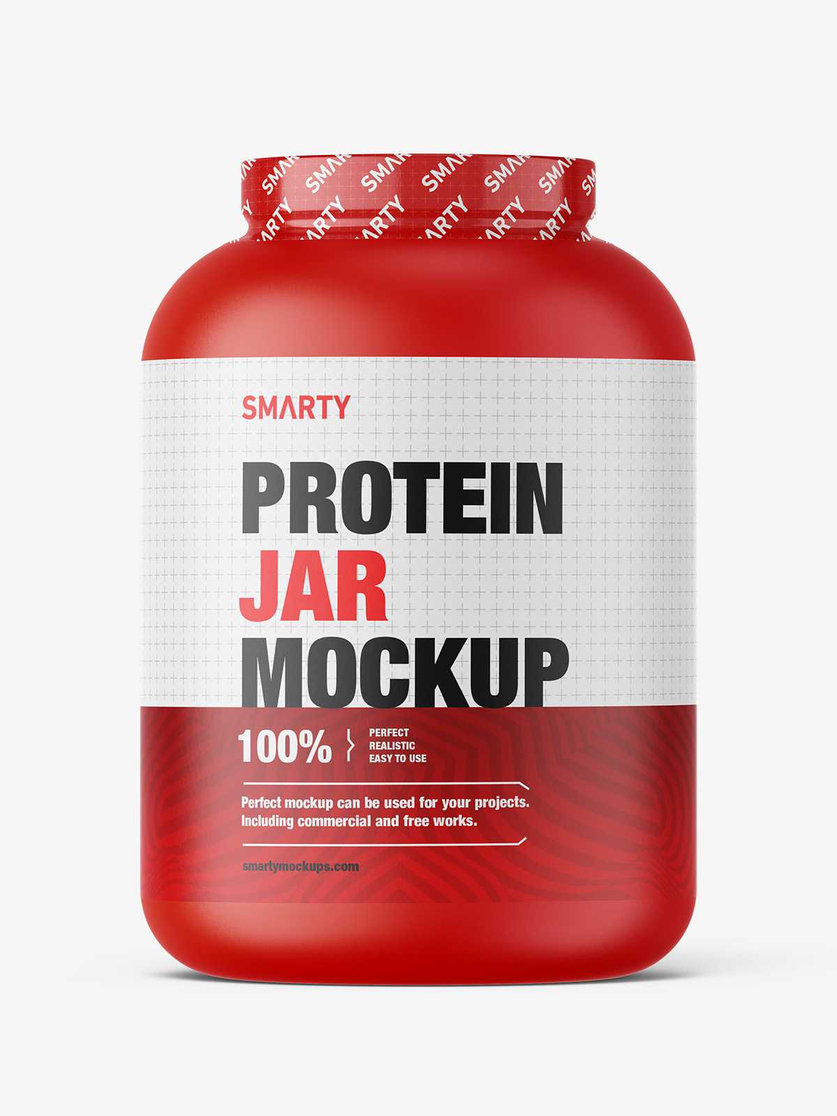 Large protein jar mockup / matt