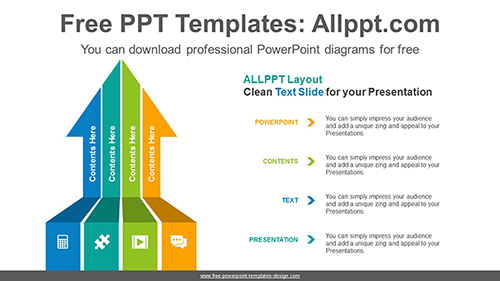 Large Rising Arrows PowerPoint Diagram