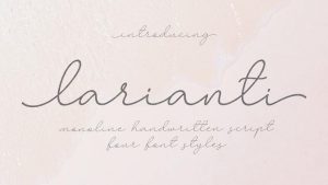 Larianti Script Font › Fontesk